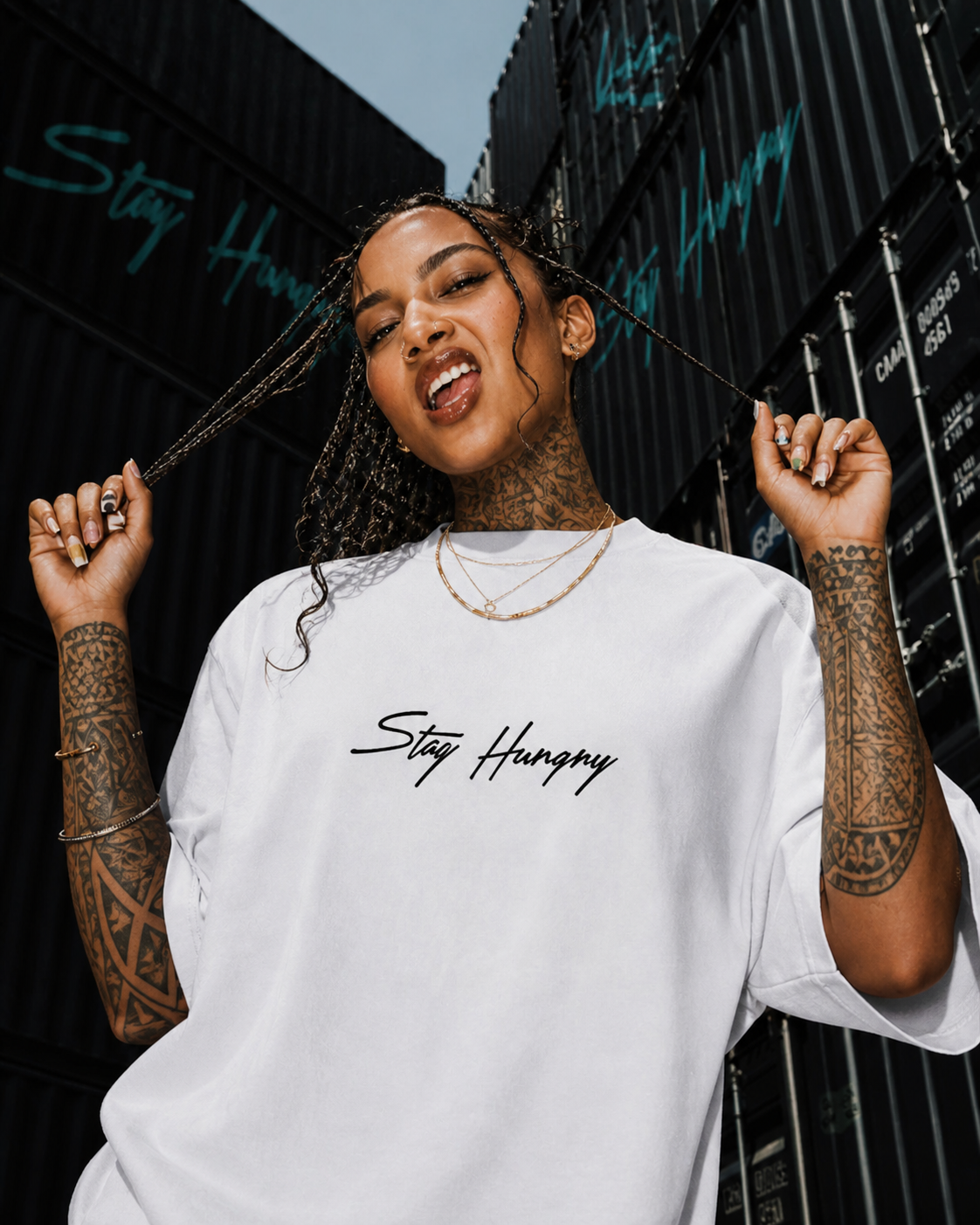 Placeholder lookbook photography — California street portrait